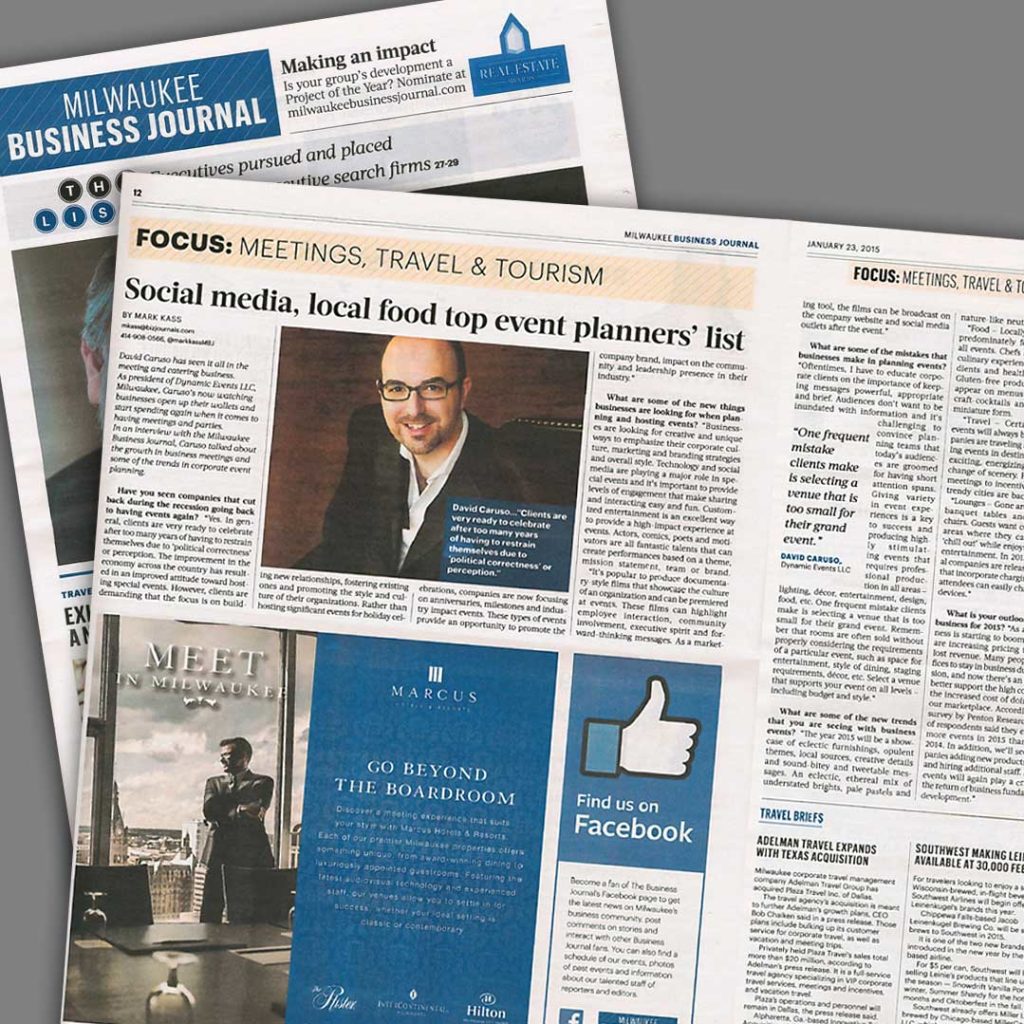 Social media, local food top event planners’ list